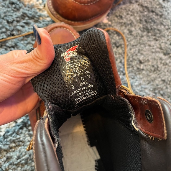 Red Wing Traction Tred 405 Moc Toe Waterproof Work Boots Mens Size 9 - Picture 7 of 7